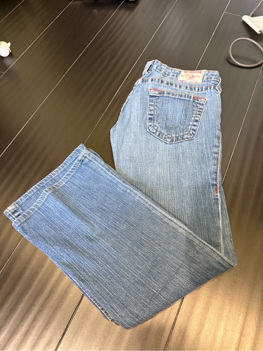 True Religion Women's Straight-Leg Jeans in Light-Medium Blue Wash